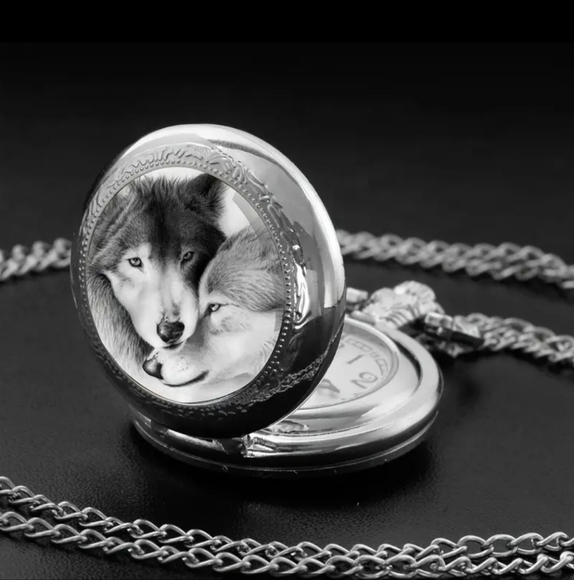 New wolf pocket watch - Picture 2 of 5